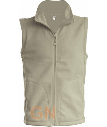 Chaleco de forro polar para hombre color beige