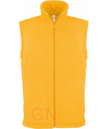 Chaleco de forro polar para hombre color amarillo