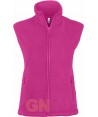 Chaleco de forro polar  color fucsia