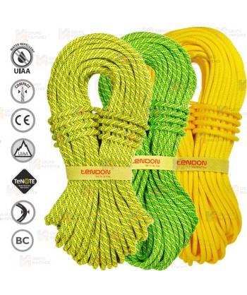 Cuerda Ambition de uso simple de Ø 9,8 mm para escalada color amarillo y verde
