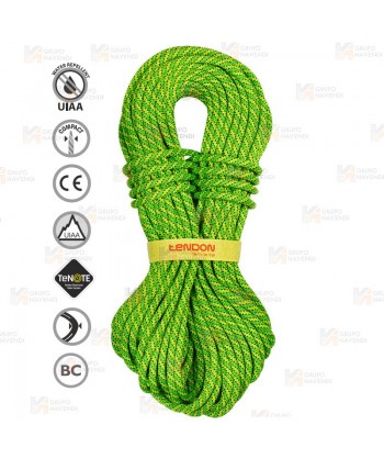 Cuerda Ambition de uso simple de Ø 9,8 mm para escalada color verde y amarillo