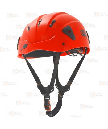 Casco para trabajos verticales color rojo