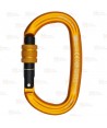 Mosquetón ovalado de aluminio Screw Lock color naranja