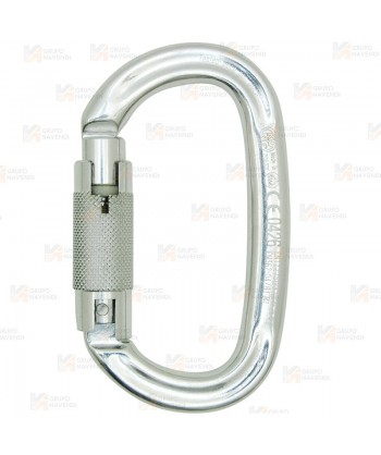 Mosquetón ovalado de aluminio Tri Lock  (26 kN)
