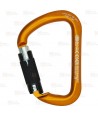 Mosquetón asimétrico de aluminio Tri Lock color naranja