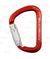Mosquetón asimétrico de aluminio Twist Lock color rojo
