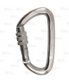 Mosquetón asimétrico de aluminio Screw Lock color plata
