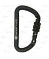 Mosquetón auxiliar de aluminio Screw Lock color negro