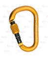 Mosquetón HMS de aluminio con seguro de rosca Screw-Lock color naranja