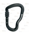 Mosquetón Ferrata de aluminio cierre Screw Lock  (30 kN y 27 Ø) color negro