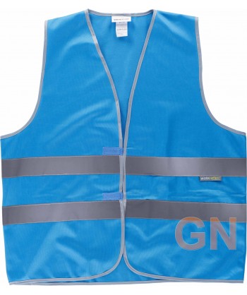 Chaleco con cintas reflectantes azul