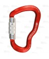 Mosquetón Ferrata de aluminio cierre Twist Lock  (30 kN y 26 Ø) color rojo