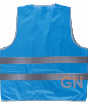 Chaleco con cintas reflectantes azul