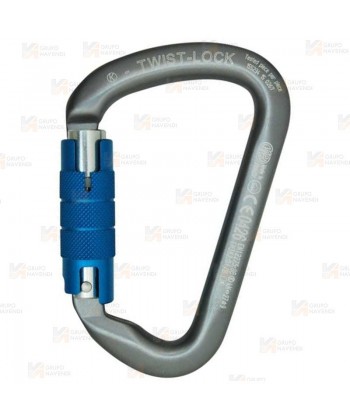 Mosquetón asimétrico de aluminio Twist Lock  (27 kN y 22 Ø)