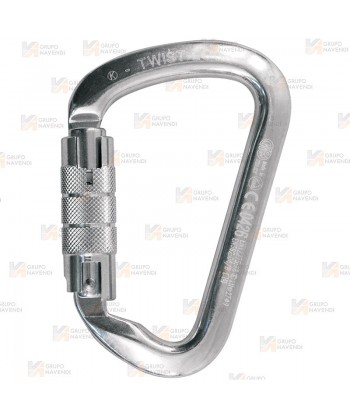 Mosquetón asimétrico de aluminio Twist Lock  (27 kN y 22 Ø)