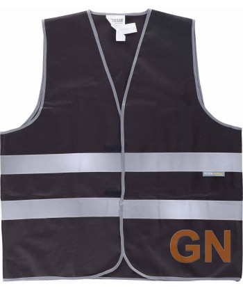 Chaleco con cintas reflectantes negro
