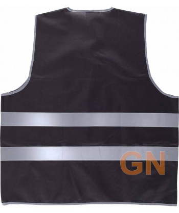 Chaleco con cintas reflectantes negro