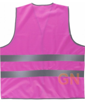 Chaleco con cintas reflectantes rosa