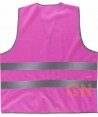 Chaleco con cintas reflectantes rosa