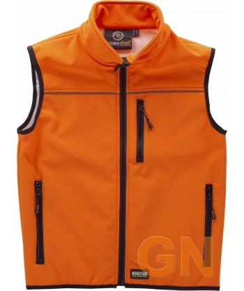 Chaleco softshell naranja alta visibilidad