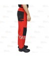 Pantalón multibolsillos bielástico para rescate color rojo y negro