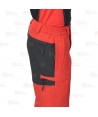 Pantalón multibolsillos bielástico para rescate color rojo y negro