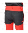 Pantalón multibolsillos bielástico para rescate color rojo y negro