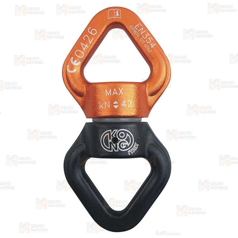 Quita vueltas iza cargas rotativo para escalada alcanza los 42 kN