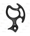 Descensor asegurador de aluminio para barranquismo Oka de Kong color negro