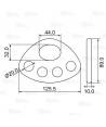 Placa multianclaje de 4 agujeros de aluminio (36 kN)