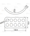 Placa multianclaje curva de 10 agujeros de aluminio (36 kN)