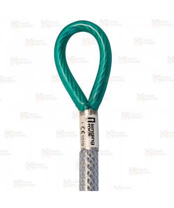 Anclaje de cable de acero con revestimiento con guardacabos