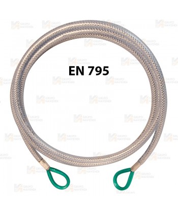 Anclaje de cable de acero con revestimiento con guardacabos