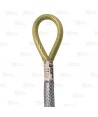 Anclaje de cable de acero con revestimiento con guardacabos