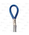 Anclaje de cable de acero con revestimiento con guardacabos