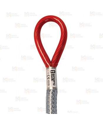 Anclaje de cable de acero con revestimiento con guardacabos