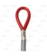 Anclaje de cable de acero con revestimiento con guardacabos