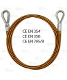 Anclaje de cable de acero con revestimiento con guardacabos