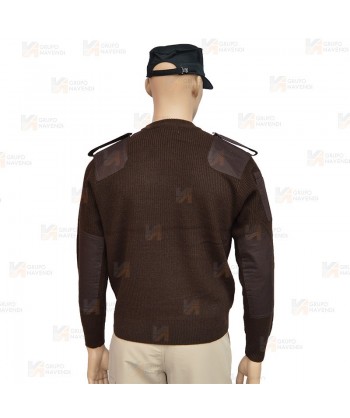 Jersey de cuello redondo con refuerzos y galoneras para vigilantes de seguridad
