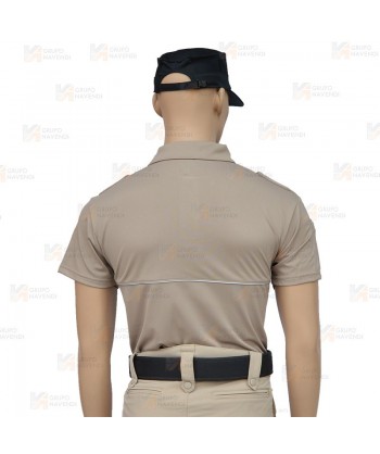 Polo transpirable y antibacteriano de manga corta para vigilantes de seguridad
