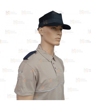 Polo transpirable y antibacteriano de manga corta para vigilantes de seguridad