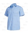 Camisa para uniforme manga corta color celeste
