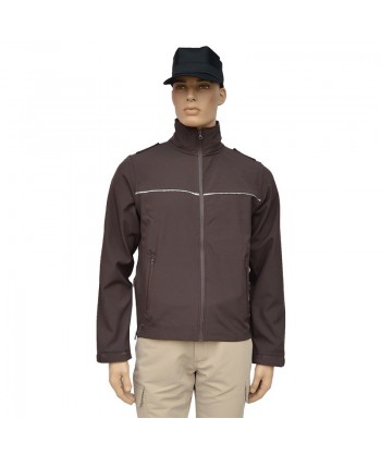 Chaqueta con tejido Softshell de triple capa para vigilante de seguridad