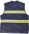 Chaleco ligero con cintas reflectantes bicolor amarillo/plata/amarillo