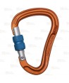 Mosquetón HMS tipo pera de aluminio Screw Lock  (23 kN y 22 Ø) color naranja