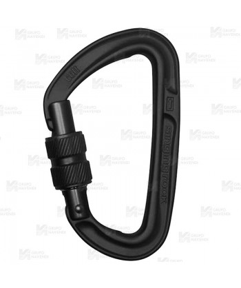 Mosquetón HMS de aluminio Screw Lock  (23 kN y 18 Ø) color negro