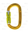 Mosquetón oval de aluminio de doble acción Twist Lock color oro