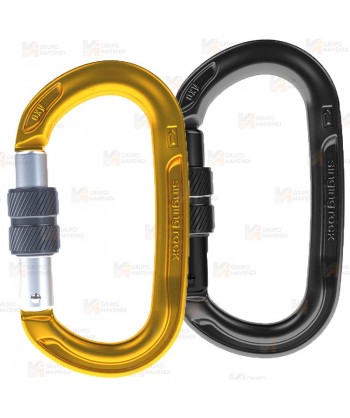 Mosquetón oval de aluminio con cierre rosca  Screw Lock  (26 kN y 21 Ø)