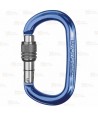 Mosquetón oval de aluminio con cierre rosca  Screw Lock  (26 kN y 21 Ø) color azul