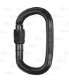 Mosquetón oval de aluminio con cierre rosca  Screw Lock  (26 kN y 21 Ø) color negro